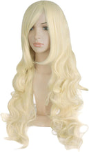 MapofBeauty 32 Inch/80 cm Charming Long Wigs for Women Curly Wavy Cosplay Costume Ladies Party Wig (Light Blonde)