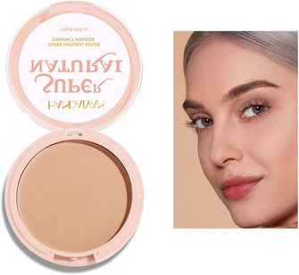 HANDAIYAN Powder,Setting Powder,Super Natural Color Compact Powder,24 Houe Shine-Free Wear,Oily Control,Waterproof,Long lasting,Ultra Matte Finish Face Powder Makeup (04)