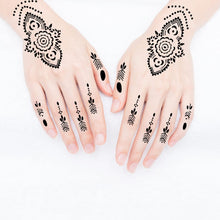 Hand Tattoo Stencil Black Tattoo Stencil, 6PCS Hand Temporary Tattoo Kit Templates, India Tattoo Stencil Set for Women Girls A7AHSBWST (1)