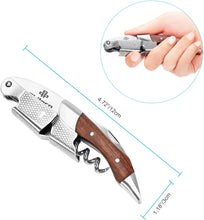 Philorn Professional Wine Opener Corkscrew Bottle Opener Foil Cutter All-in-one Stainless Steel Cap Remover with Rosewood Handle Best Choice of Housewives Sommeliers Waiters and Bartenders