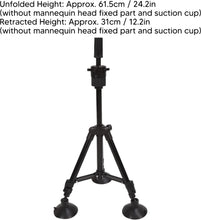 Mannequin Head Stand, Mannequin Head Stand Professional Aluminum Alloy Adjustable Wig Stand Tripod for Hairdressing Training