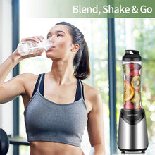 La Reveuse Smoothie Blender Personal Size with 2 BPA Free Portable Travel Sports Bottles (550ml),300 Watts,Silver