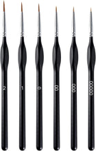 6 Piece Fine Detail Brush Set, Perfect Detail Brush, Miniature Brush, Drawing Brush Set, for Nail Art, Acrylic, Watercolour, Oil Painting, Model Making and Line Painting