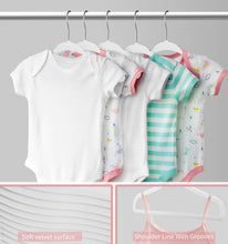 MangoKit Non-Slip Kids Velvet Hangers, Ultra-Slim Space Saving Baby Velvet Coat Hangers,360 Degree Rotatory Hook,Sturdy Baby Clothes Hangers 30 Pack (28cm,White)