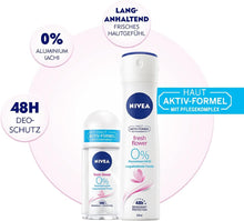 NIVEA Fresh Flower Roll-On Deodorant (50 ml), Deodorant without Aluminium (ACH) with Fresh Floral Fragrance, Deodorant with 48-Hour Protection and Gentle Care