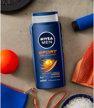 NIVEA MEN Sport Shower Gel Pack of 6, Refreshing Body Wash with Lime Scent, All-in-1 Shower Gel for Men, Strong NIVEA MEN Shower Gel