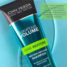 John Frieda Luxurious Volume Core Restore Protein-Infused Shampoo 250 ml, Thickening Shampoo for Thin and Fine Hair