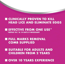 Full Marks Solution 4 Treatments, to Kill Head Lice and Nit Eggs, 200 ml Solution with Nit Comb Included