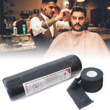 2 Rolls Barber Neck Strips Disposable Strentchy Paper Neck Bands Hairdressing Stretchy Wrap Barber Accessories for Salon Haircutting Styling (Black)