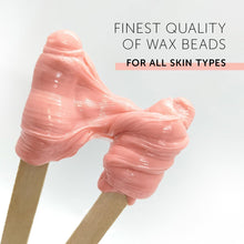 NEOMANN waxing beads for hair removal 500g in Rose fragrance - Hard wax for painless hair removal - for all wax warmers and whole body, face, bikini area.