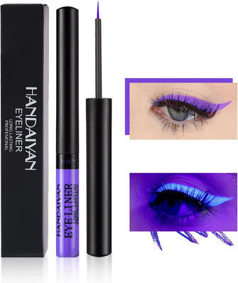 Liquid Eyeliner Pencil, Colored Eye Liner Pen, Highly Pigmented Long Lasting Eyeliner UV Glow, Waterproof & Smudge-proof Coloured Eye Make-up, Instant Drying Gel Eyeliner For Party