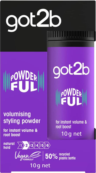 Got2b Powder'ful Volume Unisex Root Hair Styling Powder, For Instant Volume and Root Boost, Vegan, 10g