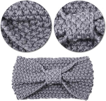 2 Pcs Winter Warm Crochet Headbands Knitted Turban Thick Cable Head Wraps Hair Bands for Women Girls Lady