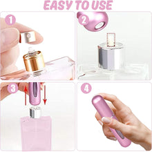 Fychuo Perfume Travel Bottle 5ml Perfume Atomiser Pink Travel Perfume Atomisers Refillable Empty Spray Bottle Portable Holiday Accessories Festival Essentials