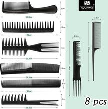 Hair Combs Set, 8 Pcs Hairdressing Combs Set Professional Hair Styling Comb Portable Set Fine Wide Tooth Comb Anti Static Heat Resistant Combs for Women Men Salon Home