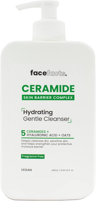 Face Facts Hydrating Ceramide Cleanser  Dry & Sensitive Skin  400ml