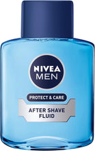 Nivea Men Protect & Care after Shave Fluid in 3er Pack (3 x 100 ML), Aftershave Maintains the Skin after Shave, Moisturizing and Soothing Facial Care