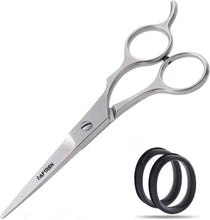 Professional Hair Cutting Scissors for Kids Beard Mustache Hair Cutting Scissors Safe Hair Cutting Barber Shears Baby Child Kids Women Men Home Use (Star Silver)