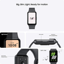 Samsung Galaxy Fit3, Smart Watch, Fitness Tracker, Health Monitoring, Black, 3 Year Manufacturer Extended Warranty (UK Version)