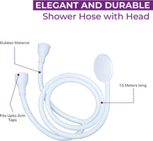 Blue Canyon Vector Double Tap Shower Spray Bathroom Accessory Premium Shower Attachment for Bath taps Push-on-Fitting Suitable for Round & Oval Taps Shower Head for Bathroom ~1.5 Meters (White)