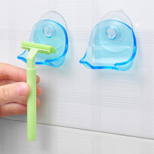 HEALLILY 4pcs Razor Suction Cup Holder Bathroom Suction Hanger for Shower Razor Organizer Bathroom Hooks