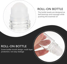 Healifty Pack of 6 Glass Roll Bottles Empty Refillable Roll on Bottles Rollerball Bottle for Essential Oil Perfume 30 ml