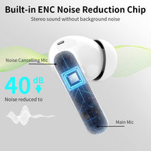 Btootos Wireless Earbuds, Bluetooth 5.3 Headphones In Ear with 4 ENC Noise Cancelling Mic, 2023 New Bluetooth Earphones Mini Deep Bass Stereo Sound, 36H Playtime LED Display Wireless Earbuds White