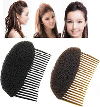 2PCS (1Black+1Brown) Bump Up Volume Hair Inserts Comb Hair Styling Tool Bumpits Bouffant Donut Bun Maker Hair Accessories