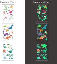 12 Pcs Dinosaur Kids Tattoos Glitter Fake Tattoo Sticker Party Decorations for Kids Boys Girls