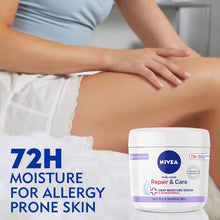 NIVEA Body Repair & Care Cream (400ml Jar), Sensitive Moisturising Cream with NIVEA DEEP MOISTURE SERUM, Body Cream with Strengthening Formula, Body Cream for Dry Skin