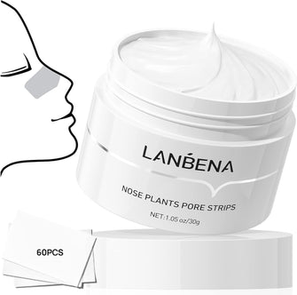 LANBENA Blackhead Mask, Nose Plants Pore Strips Blackhead Remover Mask Peel off Mask Facial Pore Cleanser Purifying Face Mask Nose strips (30g)