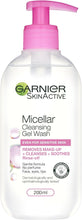 Garnier Micellar Gel Face Wash For Sensitive Skin 200ml, Gentle Face Cleanser & Makeup Remover, Recognised By The British Skin Foundation, Rinse-Off, Non-Drying & Fragrance Free Formula