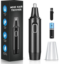 Glangeh Nose Hair Trimmer for Men Women, Upgraded Dual Edge Blades, Painless Smoother Nose Trimmer, Nasal Hair Trimmers for Men with Removable & Washable Head, Battery-Operated (AA Battery Included)