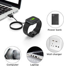 Compatible with Donerton Smartwatch Charger, Giaogor Magnetic USB Charging Cable Replacement Charger for Donerton P22/Popglory Smartwatch/CanMixs, feifuns, kalinco P22 1.4'' smartwatch (Black)