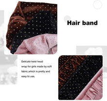 Generse Boho Headbands Black Velvet Head Wraps Washing Face Elastic Head Scarfs Wide Hair Bands Sequins Sport Yoga Hair Accessories for Women and Girls (3 Pieces)