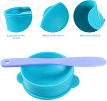 FRCOLOR Replacement Wax Pot, Silicone Wax Bowl Non- Stick Wax Pot and Scraper Removable Waxing Pots for Wax Heater Machine Blue