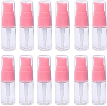 12PCS 10ML 0.35OZ Empty Fillable Transparent Lotion Bottle Pink Pump Head Liquid Foundation Isolation Jar Cosmetic Facial Beauty Storage Container with Cap for Girls and Women