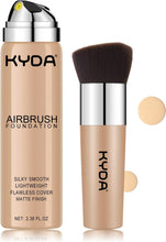 KYDA AirBrush Foundation Spray, Silky Foundation Makeup, High Coverage Smooth Creamy Finish, Lasting Lightweight Breathable, Moisturizing Makeup Primer by Ownest Beauty-220 Natural Beige