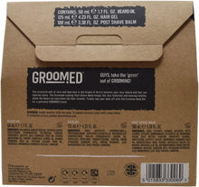 Groomed Groom & Go Set (Post Shave Balm, Bear Oil & Gel Hold) - The Essential Edit of Skin & Haircare. Get Ready to Look Good & Feel Great