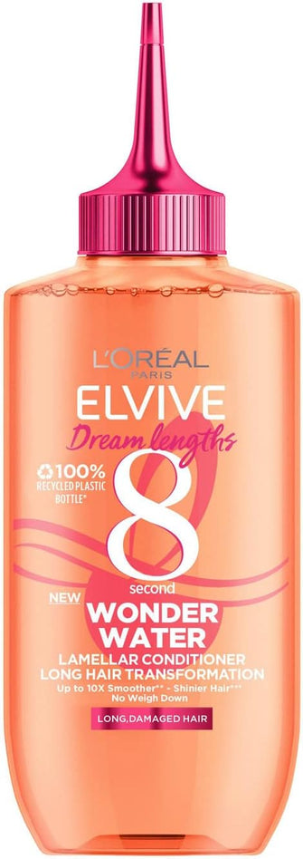 L'Oral Paris Wonder Water, Liquid Hair Conditioner by Elvive Dream Lengths, 8 Second Hair Treatment for Long Damaged Hair with Lamellar Technology, 200 ml