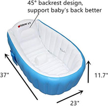 Locisne Baby Soft Foldable Travel Air Shower Bathtub, Children Inflatable Anti-Slippery Swimming Pool Basin Seat Baths Big Size(for 0-3 Years) + Air Pump
