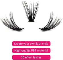 Individual Cluster Lashes Extensions 200Pcs 40D 0.07 D Curl 8-16mm Mixed Trays DIY Eyelash Extensions at Home