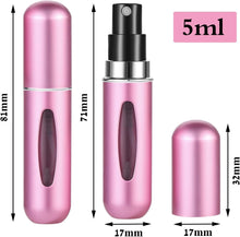 FurStorm Perfume Atomiser Refillable 5 Pcs Travel Perfume Bottle Mini 5 ML Atomizer Spray Bottle Portable Empty Fragrance Bottle Container for Perfume Aftershave Travel Holiday and Night Out