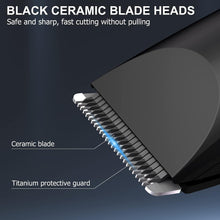 OLOV Body Hair Trimmer for Men, Electric Groin Hair Trimmer Balls Shaver with Detachable Ceramic Blade, Nose Hair Trimmer, USB Recharge Dock, Waterproof Male Electric Razor for Beard, Pubic Area