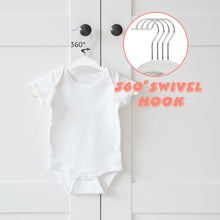 MangoKit Non-Slip Kids Velvet Hangers, Ultra-Slim Space Saving Baby Velvet Coat Hangers,360 Degree Rotatory Hook,Sturdy Baby Clothes Hangers 30 Pack (28cm,White)