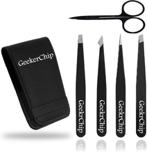 GeekerChip Tweezers for Eyebrows,5Pcs Eyebrow Tweezers,Tweezers Professional for Eyebrows,Stainless Steel Precision Tweezers,Blackhead Removal,Eyelash Extension,Eyebrows Plucking Beauty Tool