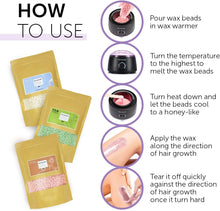 NEOMANN waxing beads for hair removal 500g in Rose fragrance - Hard wax for painless hair removal - for all wax warmers and whole body, face, bikini area.