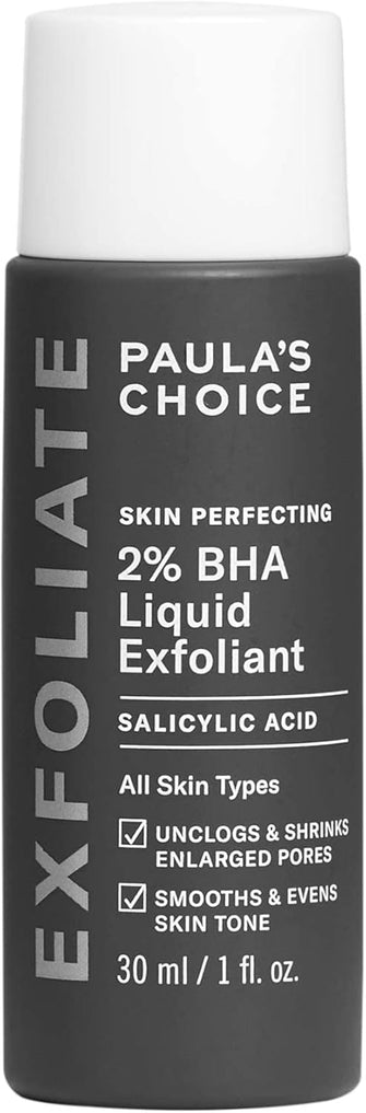 Paula's Choice Skin Perfecting 2% BHA Salicylic Acid Liquid Exfoliant - Face Exfoliating Peel Fights Blackheads, Breakouts & Enlarged Pores - Combination, Oily & Acne Prone Skin - 30 ml