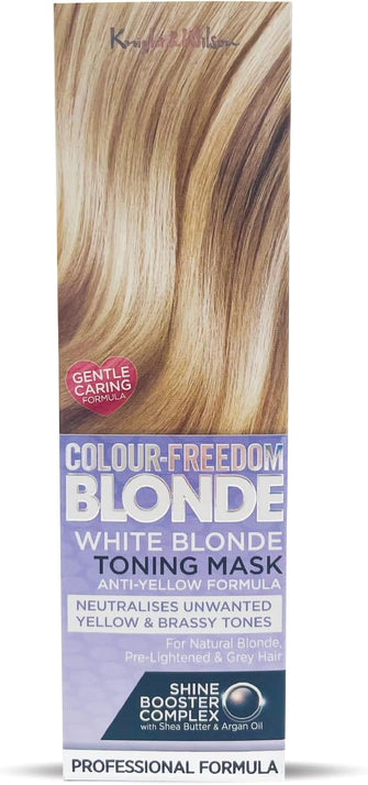 Knight & Wilson Colour-Freedom Blonde Anti-Yellow Toner Mask, Semi Permanent Conditioning Treatment, Neutralises Yellow and Brassy Tones for Naturally Light, Bleached, Grey & Coloured Hair 150ml