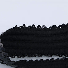 Lurrose Sequin Headband Sports Glitter Headdress Elastic Bling Headwear for Women Girls Black 1pc